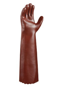 BIG-TEXXOR-Chemikalienschutz-Arbeitshandschuhe, 60 cm, rotbraun