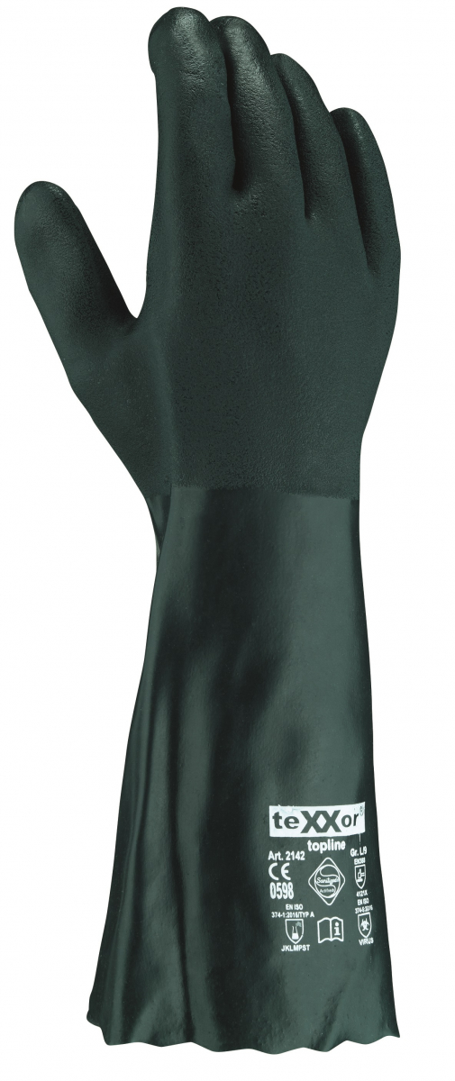 BIG-TEXXOR-Chemikalienschutz-Arbeitshandschuhe, 40 cm, grün