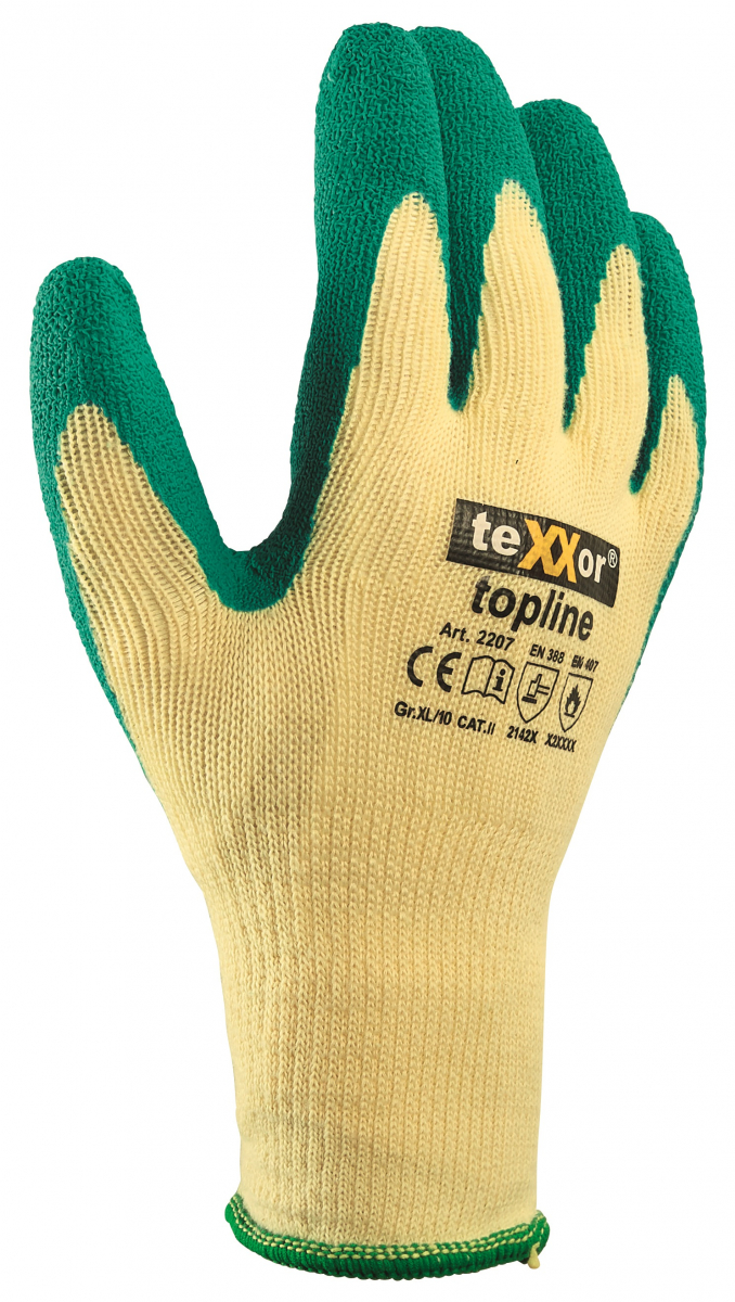 BIG-TEXXOR-Baumwoll-/Polyester-Grobstrickhandschuhe, grün