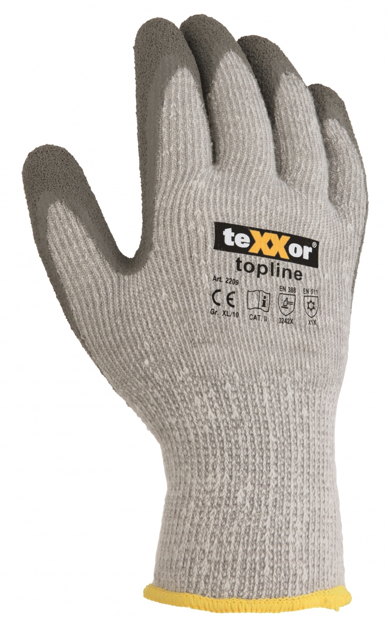 BIG-TEXXOR-Polyester-Strickhandschuhe, Winter Grip, grau
