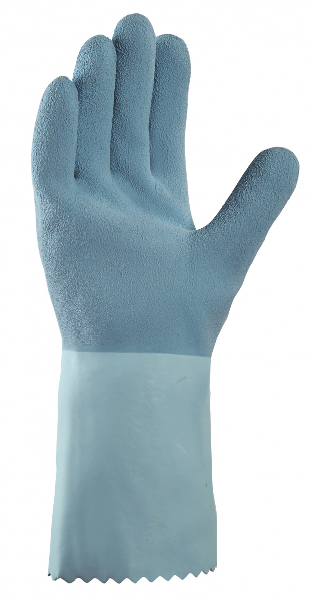 BIG-TEXXOR-Chemikalienschutzhandschuhe, Naturlatex, hellblau