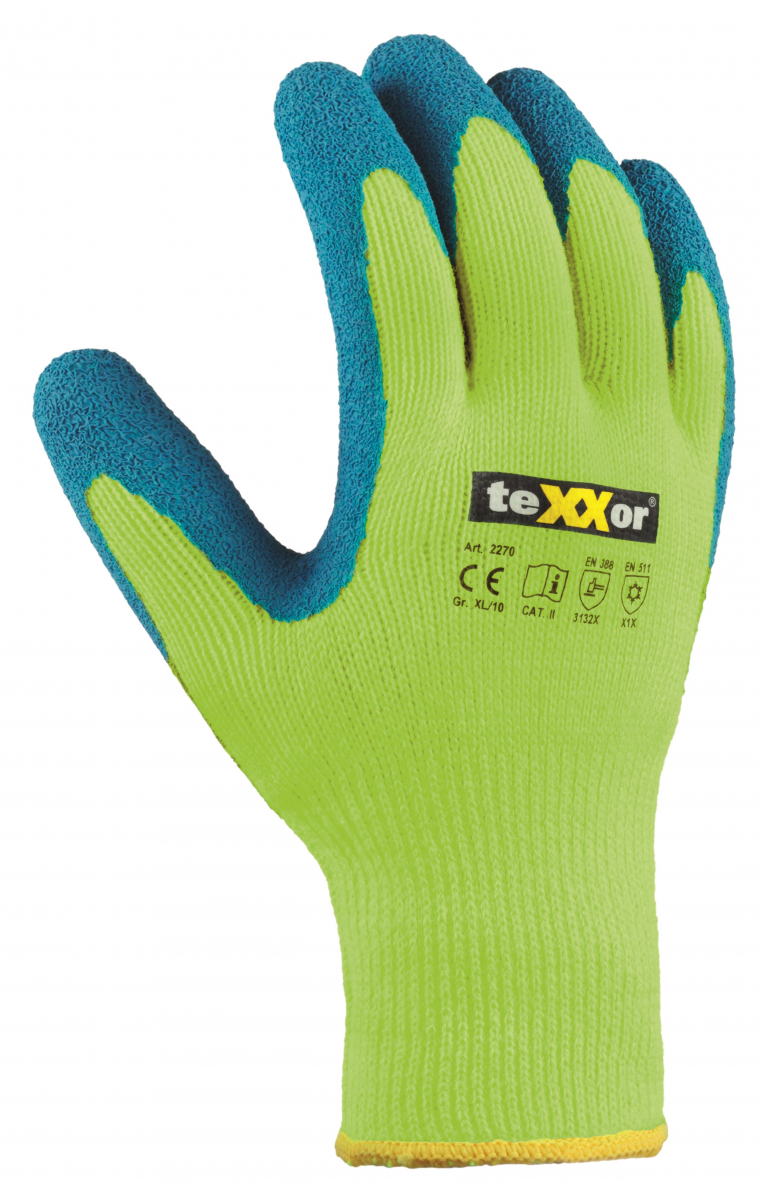 BIG-TEXXOR-Acryl-Winterhandschuhe, gelb/blau