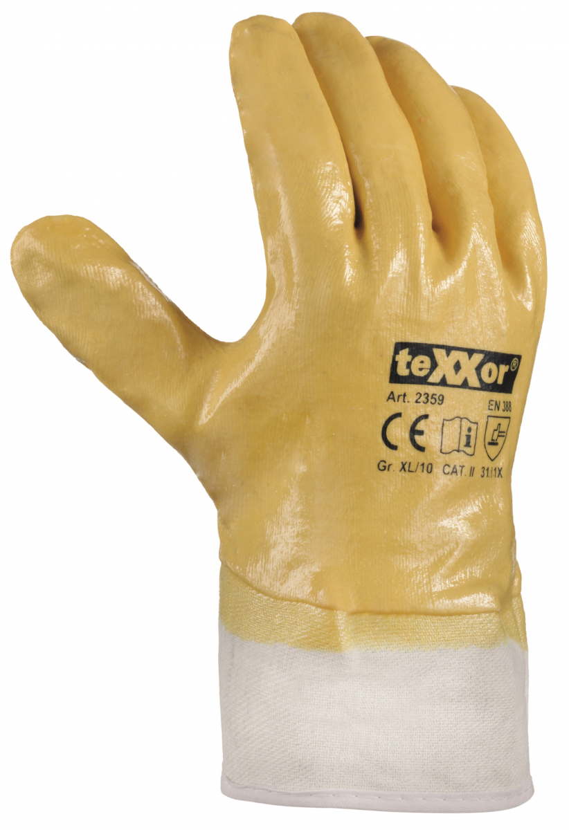 BIG-TEXXOR-Nitril-Handschuhe, gelb