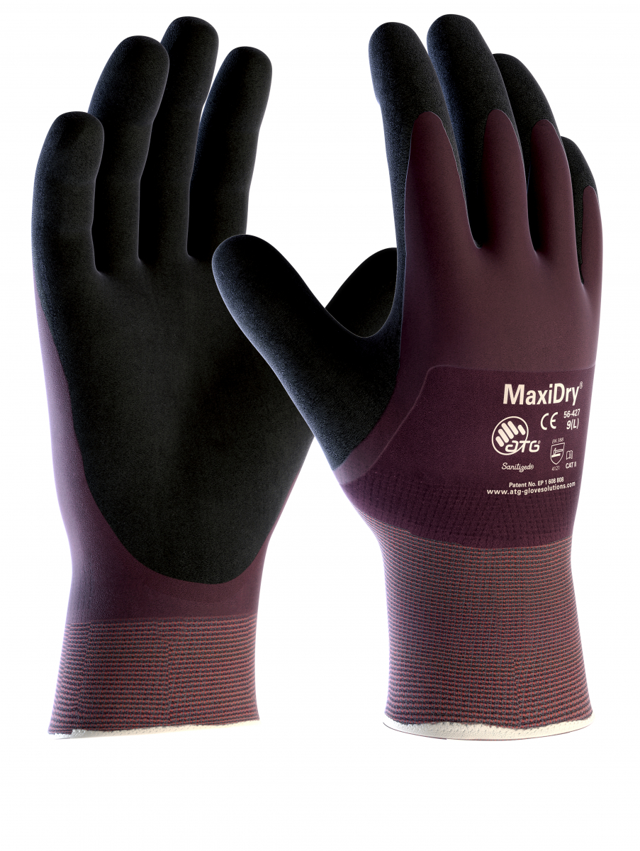 BIG-ATG-Nitril-Handschuhe, MaxiDry, lila/schwarz