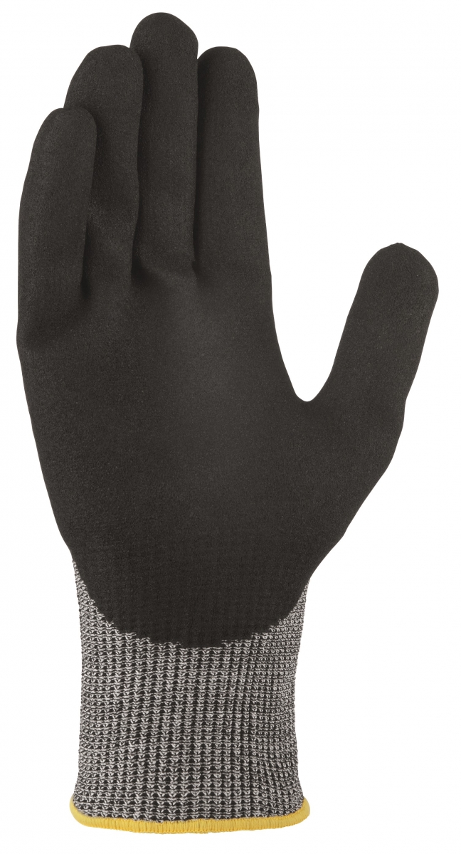 BIG-TEXXOR-Schnittschutz-Strickhandschuhe, nahtlos, grau/schwarz