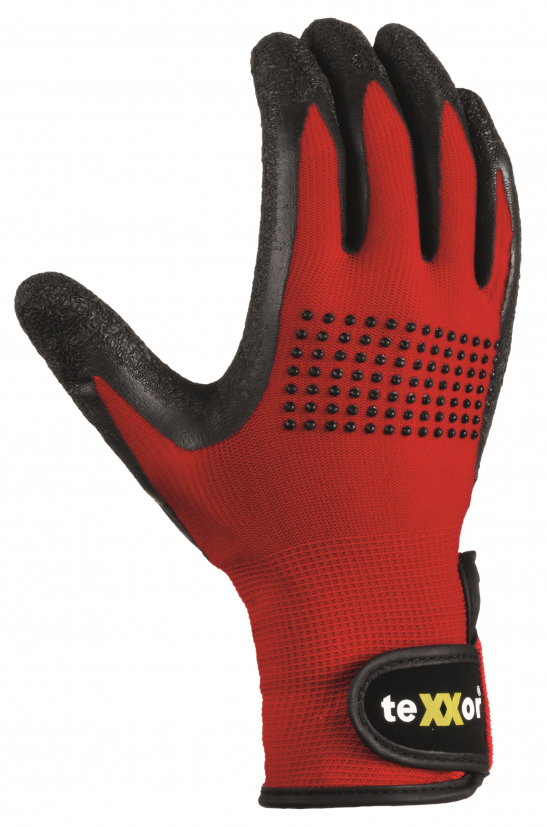 BIG-TEXXOR-Nylon-Montagehandschuhe, rot/schwarz