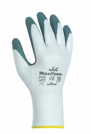 BIG-ATG-Nylon-Strickhandschuhe, MaxiFoam, wei/grau