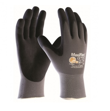 BIG-ATG-Nylon-Strickhandschuhe, MaxiFlex Ultimate, grau/schwarz