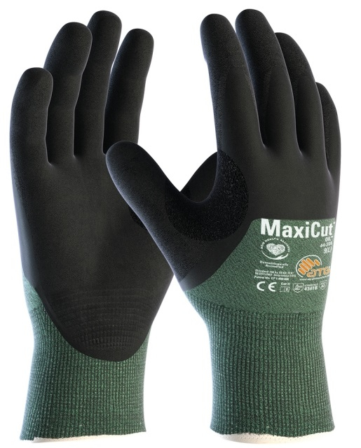 BIG-ATG-Schnittschutz-Strickhandschuhe, MaxiCut Oil, grün/schwarz