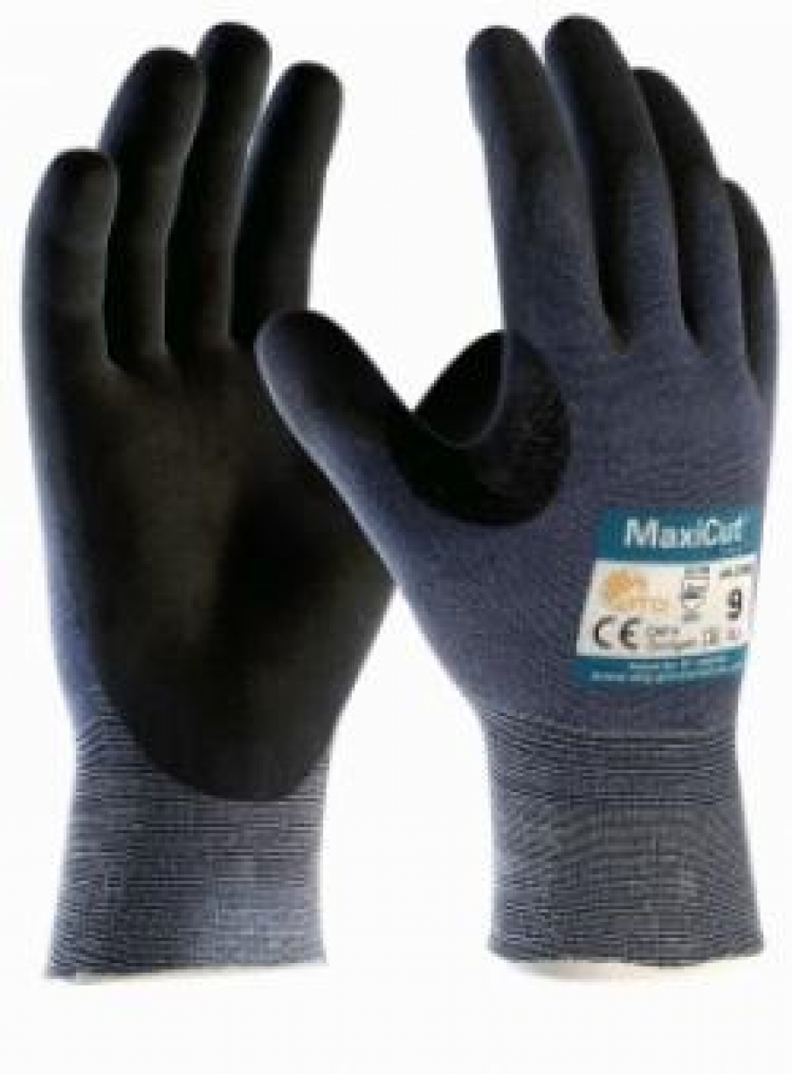 BIG-ATG-Schnittschutz-Strickhandschuhe, MaxiCut Ultra, blau/schwarz
