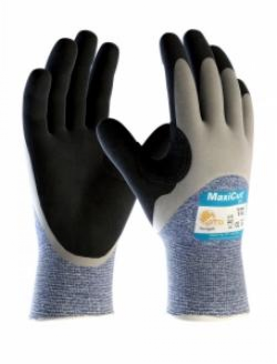 BIG-ATG-Workwear, Schnittschutz-Strick-Arbeits-Handschuhe MaxiCut Oil, VE = 12 Paar