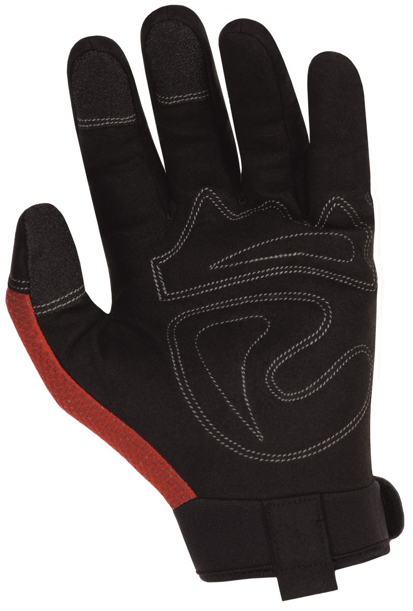 BIG-TEXXOR-Kunstlederhandschuhe, Buckley, rot/schwarz