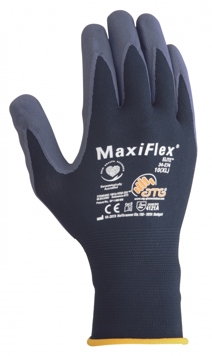 BIG-ATG-Nylon-Strickhandschuhe, MaxiFlex Elite, als SB-Verpackung, blau