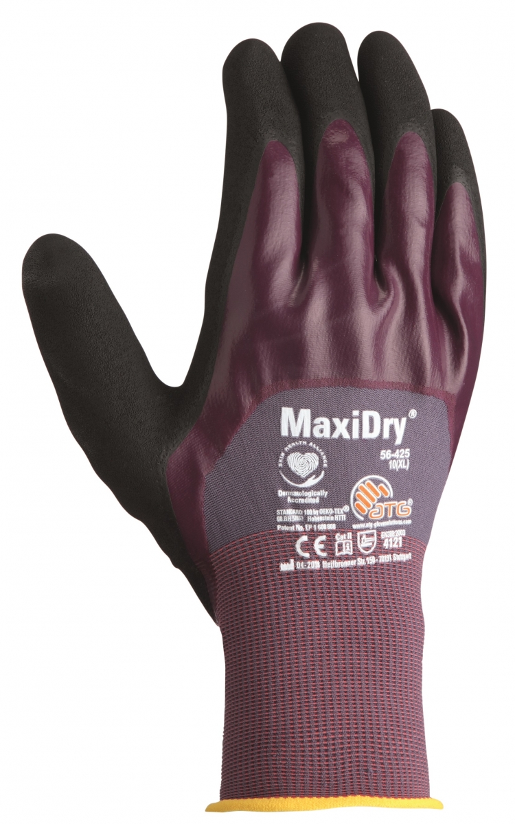 BIG-ATG-Nitril-Handschuhe, MaxiDry, als SB-Verpackung, grau/lila/schwarz