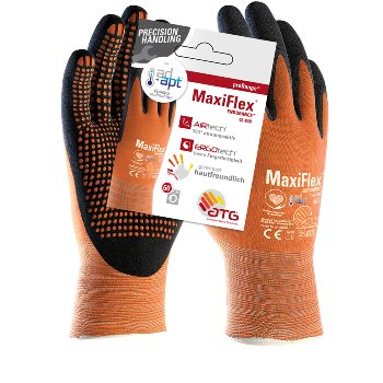 MaxiFlex® EnduranceAD-APT® Nylon-Strickhandschuhe orange/schwarz (42-848HCT), SB-Verpackung