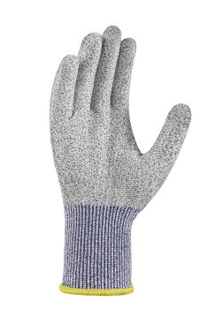 BIG-TEXXOR Schnittschutz-Strickhandschuhe CUT C, grau-meliert/blau
