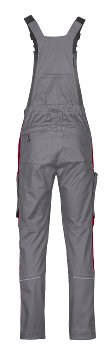 4PROTECT® Workwear Latzhose, grau/rot