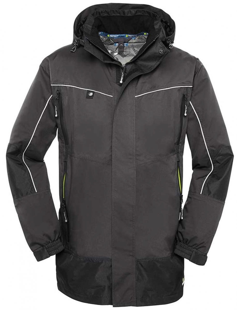 BIG-4-Protect-Wetterschutz-Jacke, PHILLY, grau/schwarz