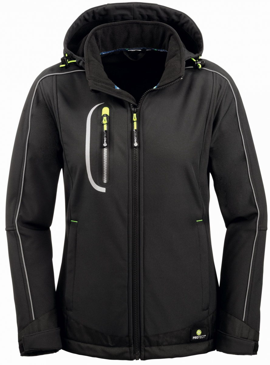 BIG-4-Protect-Damen Softshelljacke, MARYLAND, 270 g/m², schwarz