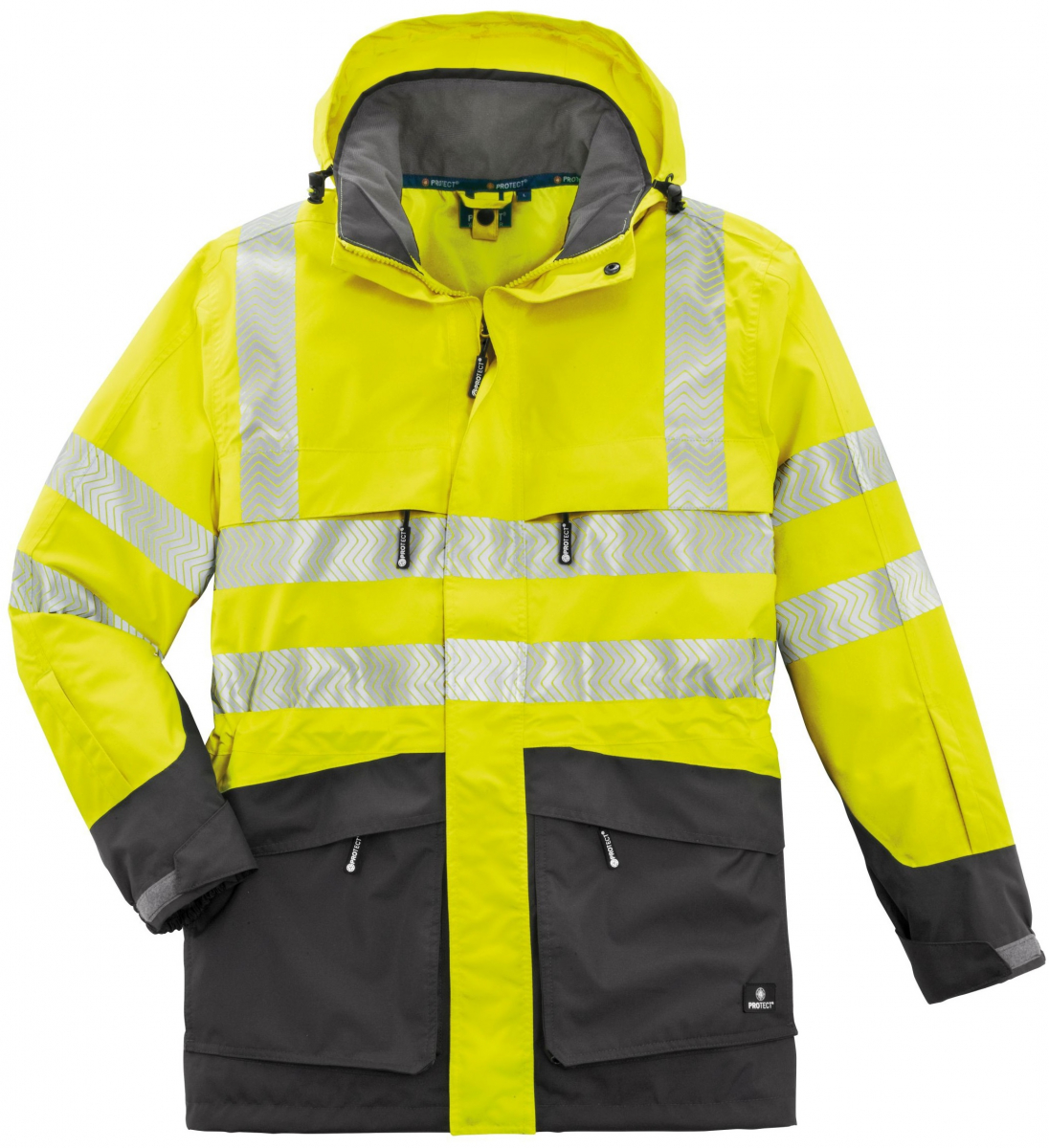 BIG-4-Protect-Warn-Wetterschutz-Jacke, Tampa, leuchtgelb