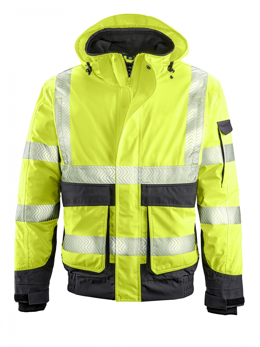 BIG- 4Protect Warn- Wetterschutz- Blouson NEWARK, Farbe: leuchtgelb/ grau