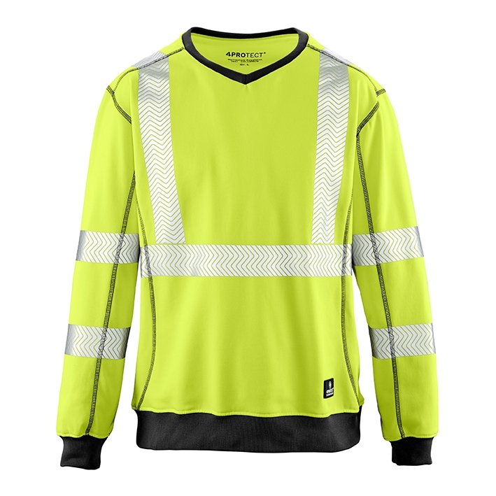 BIG- 4Protect Warn- Wetterschutz- Sweatshirt COLUMBUS, Farbe: leuchtgelb