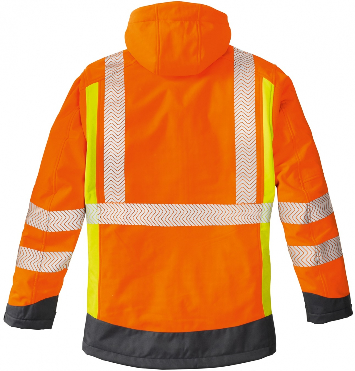 BIG-4-Protect-Warnschutz-Softshelljacke, Houston, leuchtorange/leuchtgelb/grau