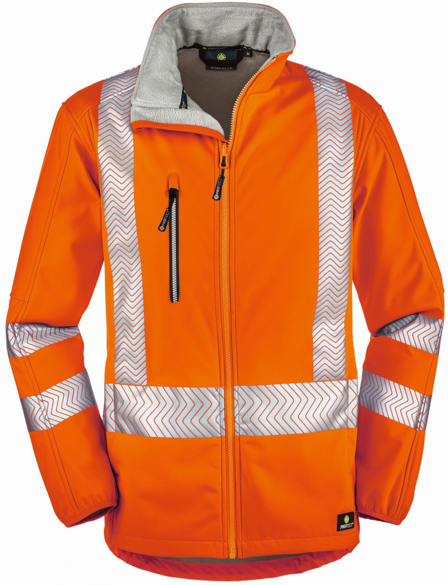 BIG-4-Protect-Warnschutz-Softshell-Jacke, lieferbar ab Mitte 10/19, Tyler, leuchtorange