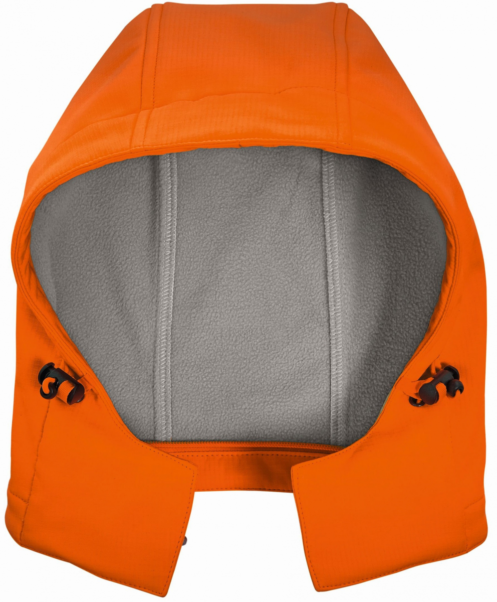 BIG-4-Protect-Warnschutz-Softshell-Kapuze, lieferbar ab Mitte 10/19, leuchtorange