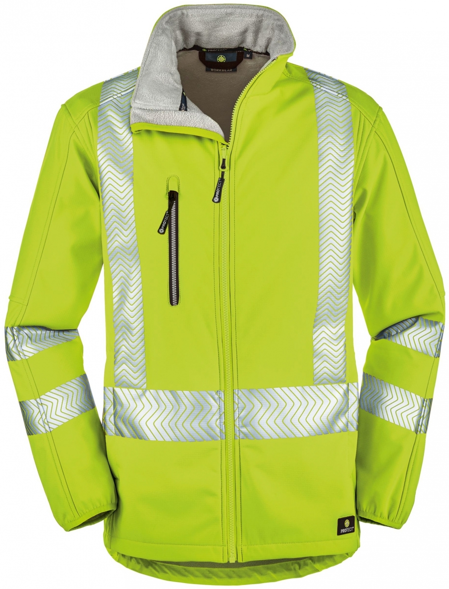 BIG-4-Protect-Warnschutz-Softshell-Jacke, lieferbar ab Mitte 10/19, Tyler, leuchtgelb