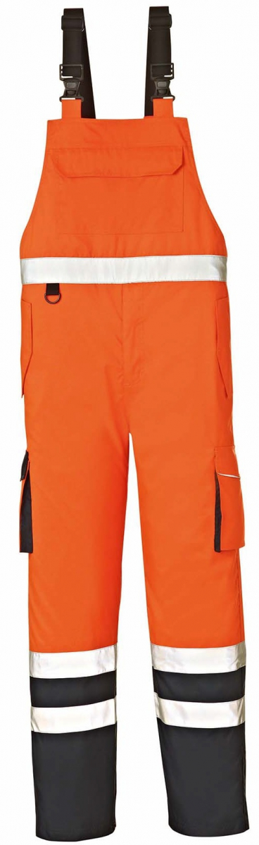 BIG-4-Protect-Warn-Wetterschutz-Latzhose, Chicago, leuchtorange/navy