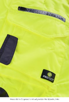 BIG-4-Protect-Warn-Wetterschutz-Latzhose, Atlanta, leuchtgelb/grau
