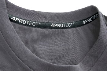 4PROTECT® Brand-T-Shirt, grau/schwarz