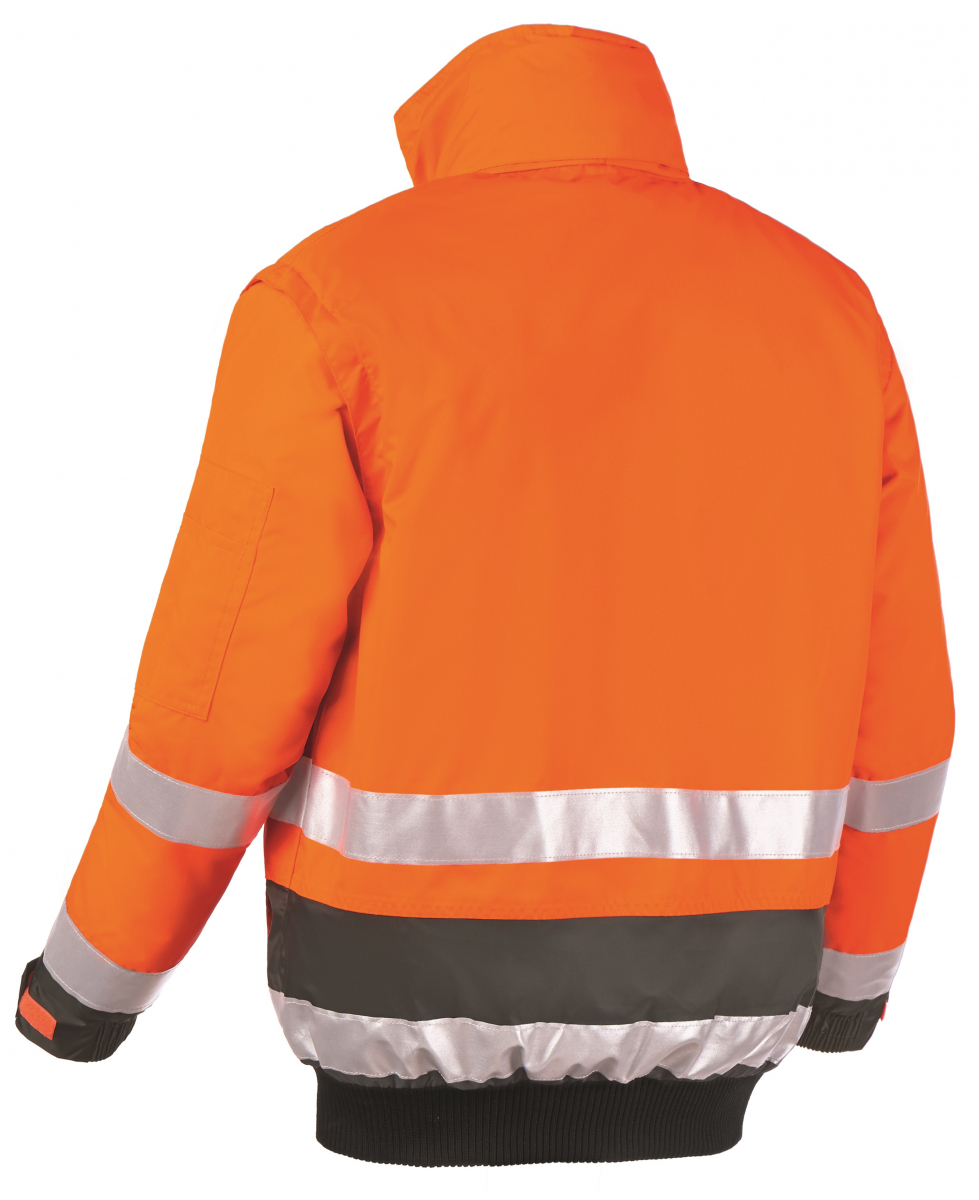 BIG-TEXXOR-Warnschutz-Pilotenjacke, Vancouver, leuchtorange/grau