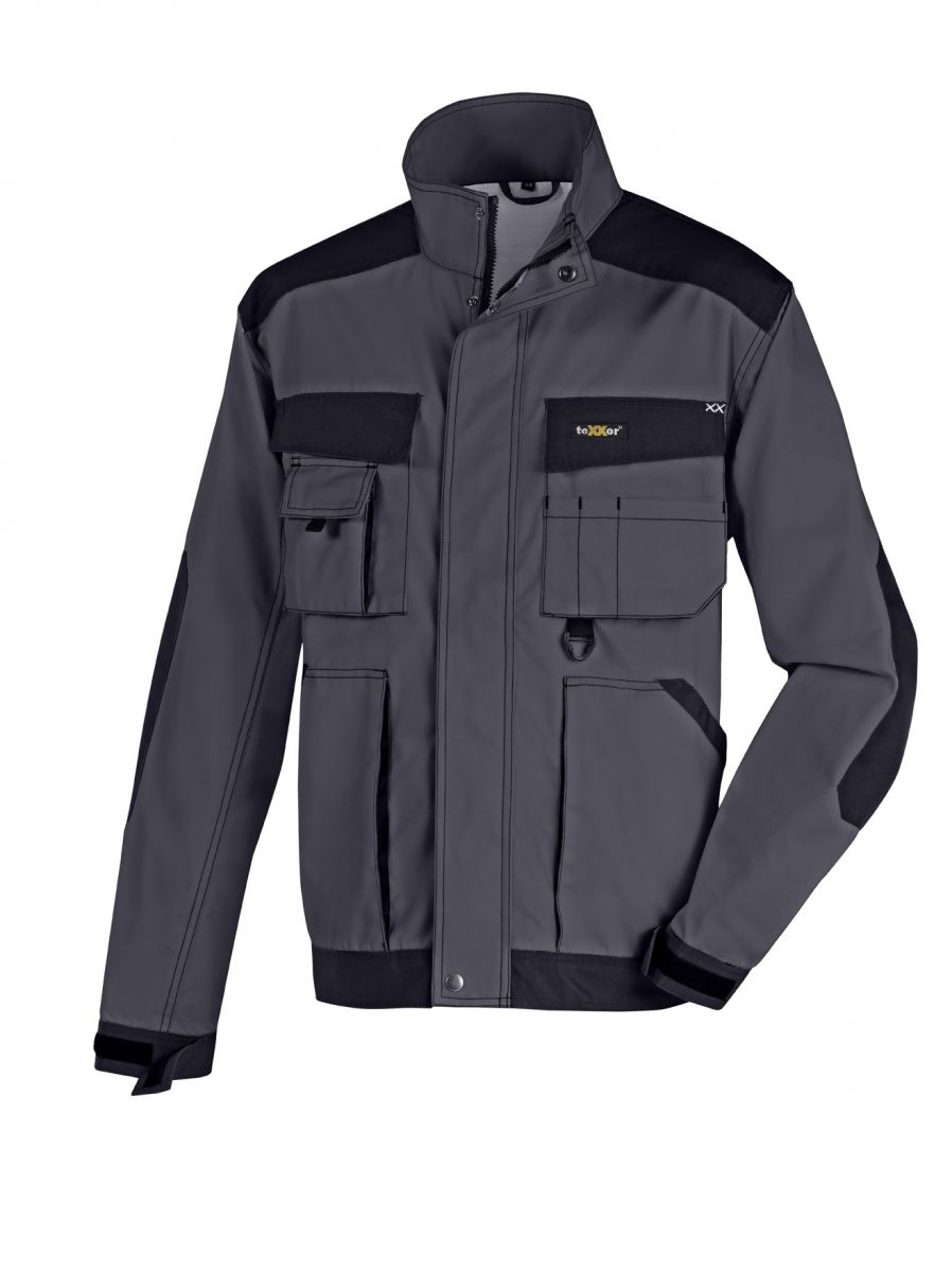 BIG-TEXXOR-Canvas-Bundjacke, ca. 270g/m², grau/schwarz
