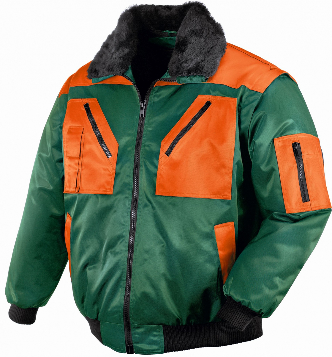 BIG-TEXXOR-4-in-1-Pilotenjacke, Oslo, grn/leuchtorange