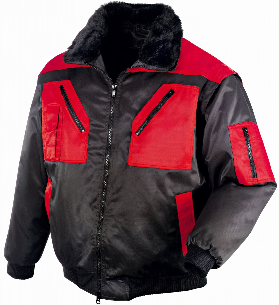 BIG-TEXXOR-4-in-1-Pilotenjacke, Oslo, schwarz/rot