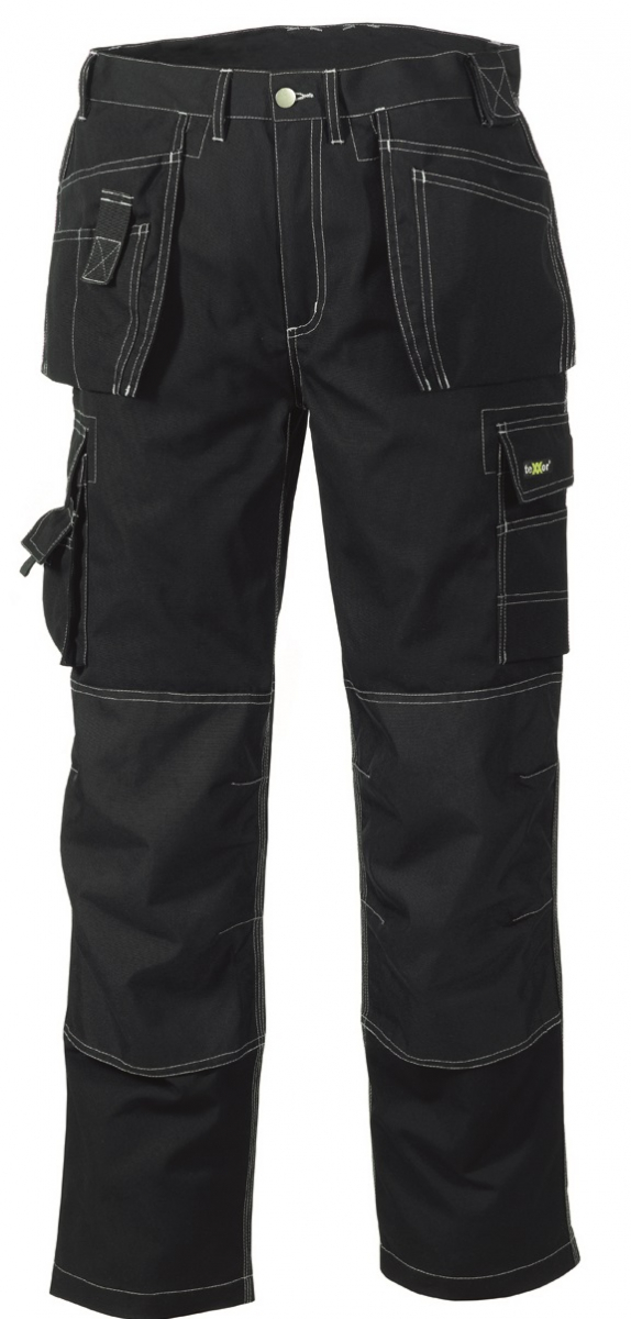 BIG-TEXXOR-Canvas-Bundhose, Arbeitshose, Panama, schwarz/schwarz