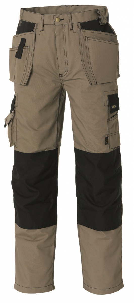 BIG-TEXXOR-Canvas-Bundhose, Arbeitshose, Panama, khaki/schwarz