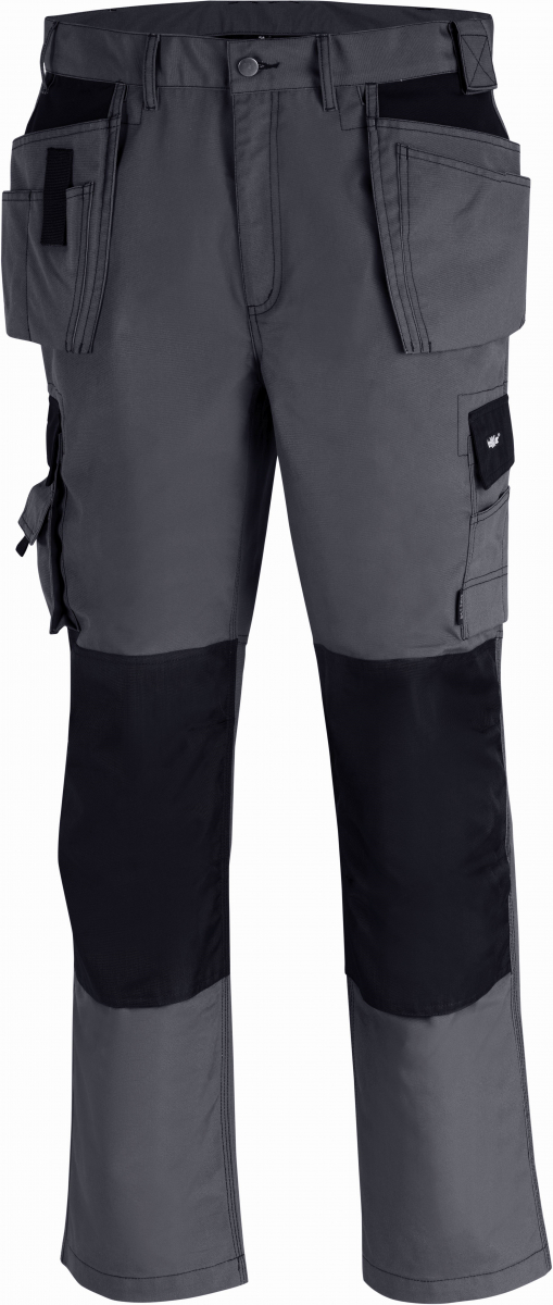 BIG-TEXXOR-Canvas-Bundhose, Arbeitshose, Panama, grau/schwarz
