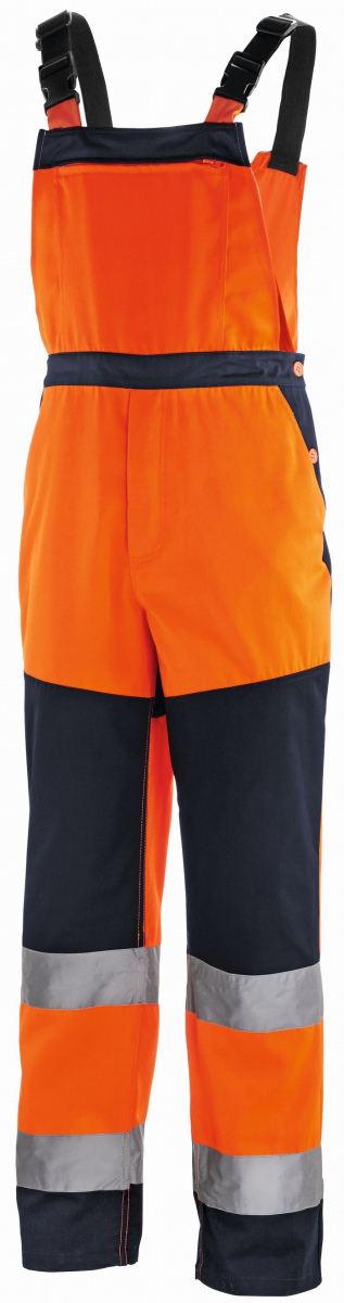 BIG-TEXXOR-Warnschutz-Latzhose, Buffalo, leuchtorange/navy