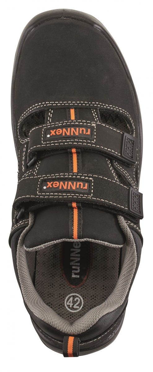 BIG-ruNNex-S1-Sicherheitsklettsandalen TeamStar, schwarz/orange