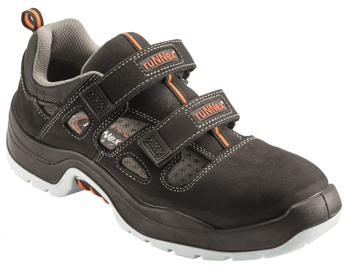 BIG-ruNNex-S1-Sicherheitsklettsandalen TeamStar, schwarz/orange