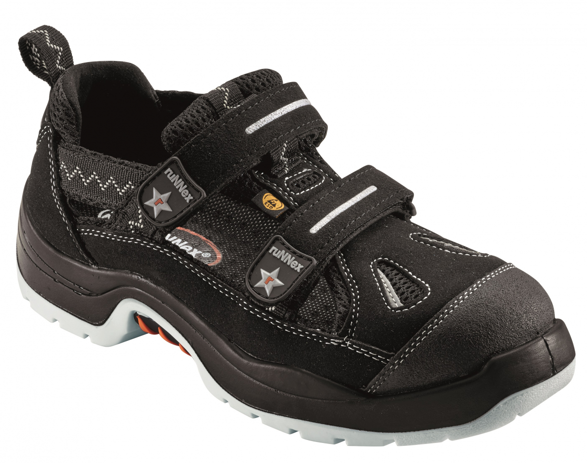 BIG-ruNNex-S1-Sicherheitsklettsandalen, TeamStar, schwarz/silber