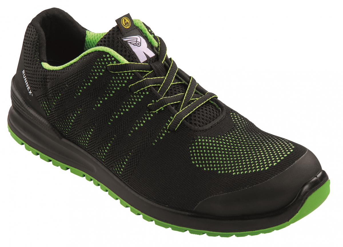 BIG-ruNNex-S1P-Sicherheitshalbschuhe, SportStar, ESD, schwarz/grün