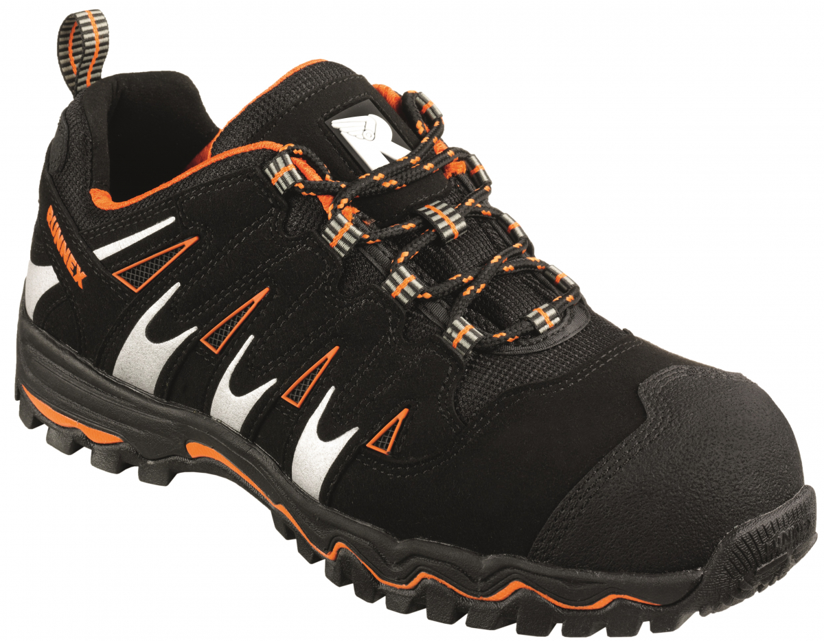 BIG-ruNNex-S1P-Sicherheitshalbschuhe, LightStar, schwarz/orange/silber