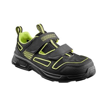 BIG-ruNNex-S1PS ESD-Sicherheitssandalen ActionStar, schwarz/grün