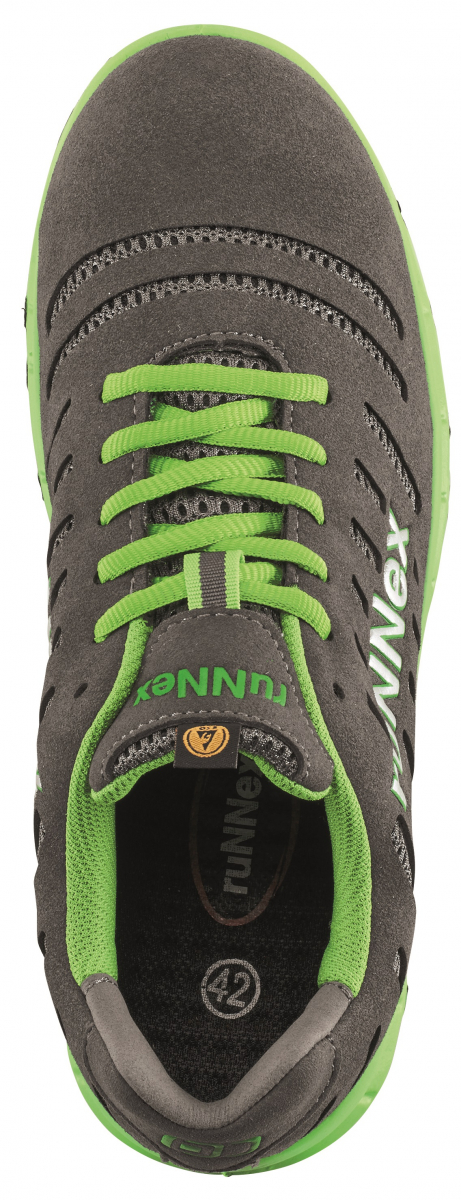 BIG-ruNNex-S1P-Sicherheitshalbschuhe, FlexStar, grau/grün
