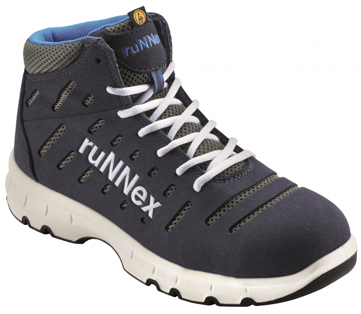 BIG-ruNNex-S1P-Sicherheitsschnürstiefel, FlexStar, blau/weiß/grau