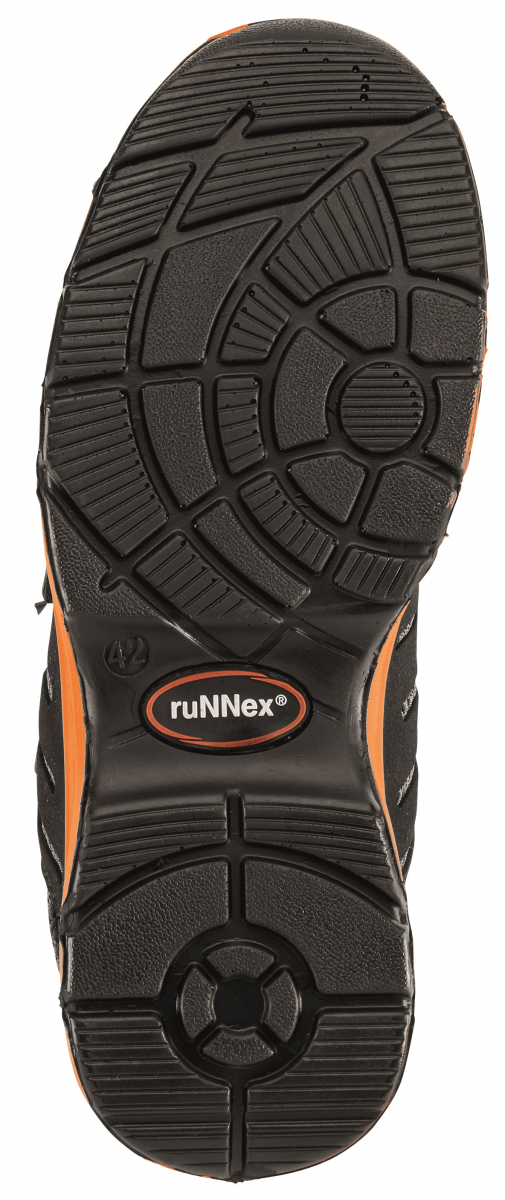 BIG-ruNNex-S1P-Sicherheitssandalen mit Klett, FlexStar, schwarz/orange